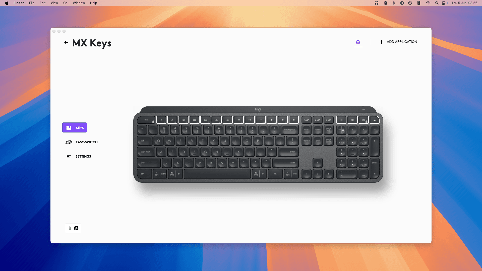 Logitech MX Keys media key options