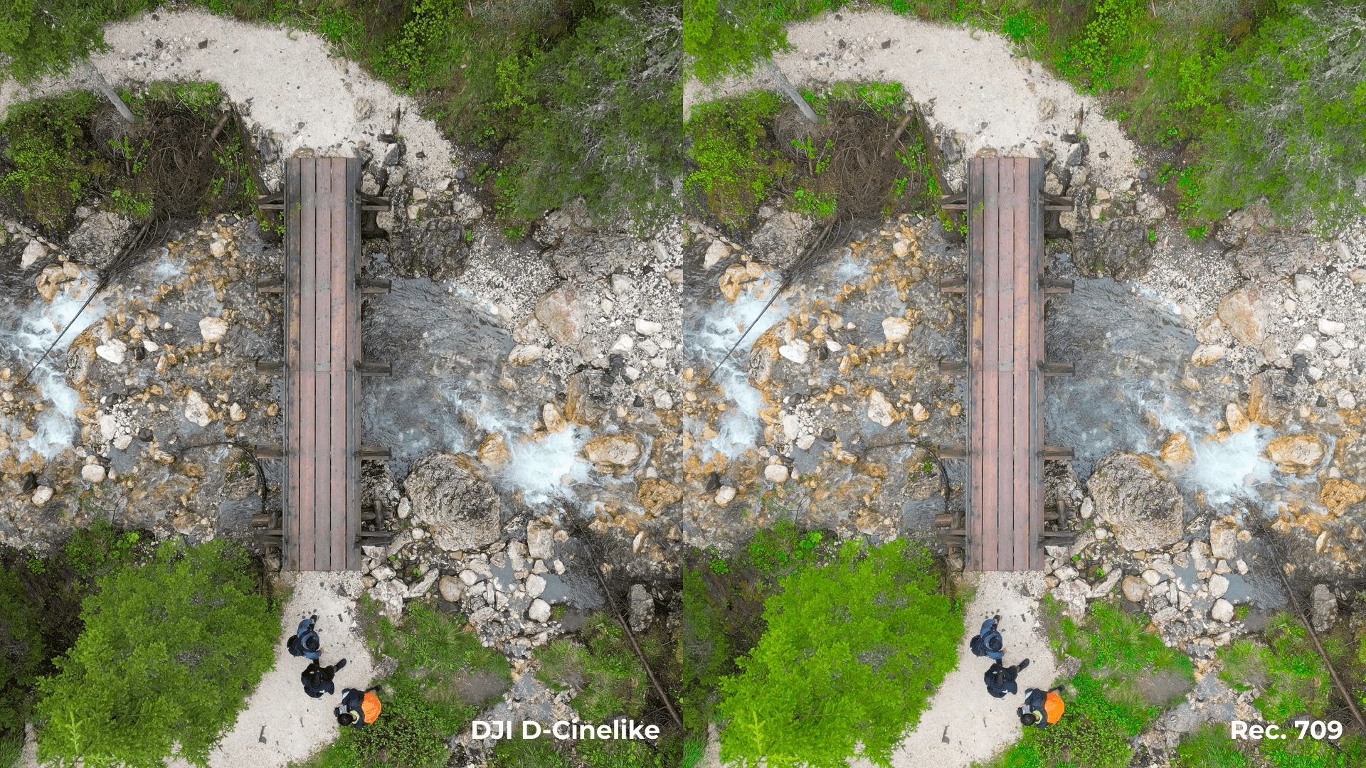 D-Cinelike to Rec 709 Colour space comparison