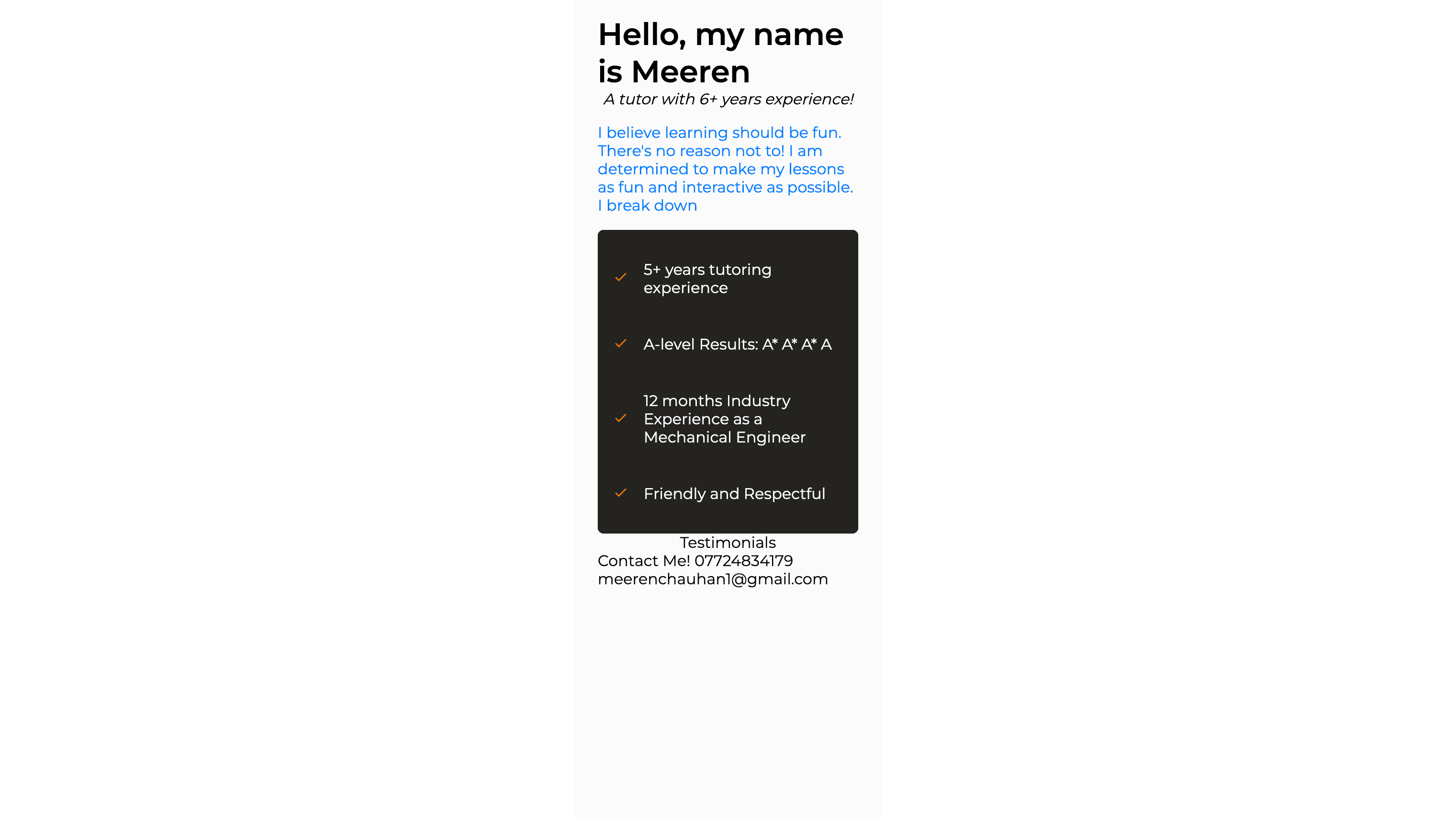 first iteration of the website